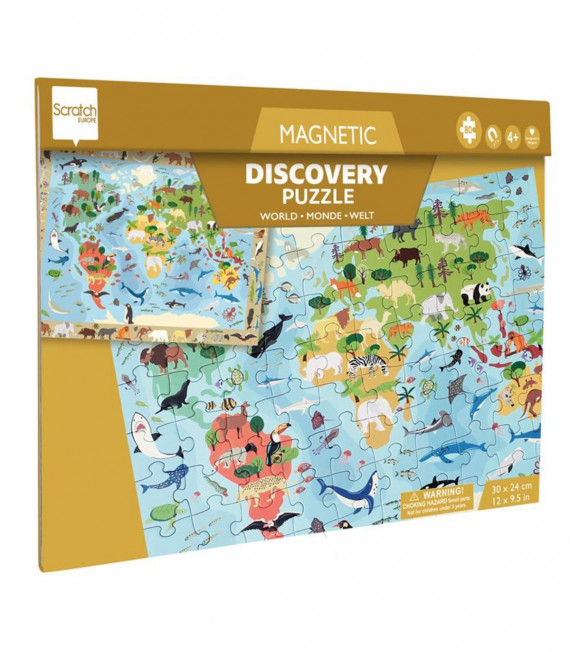 PUZZLE MAGNETICO DISCOVERY WORLD SCRATCH